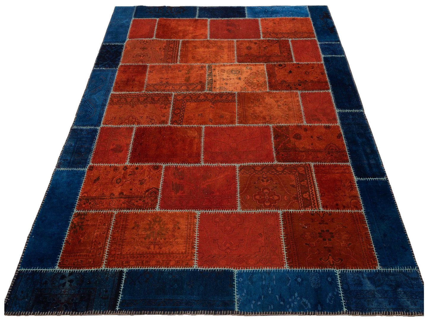 Turkish Vestige Patchwork 114245 Multi 8.7x11.1 Hand Knotted Rug