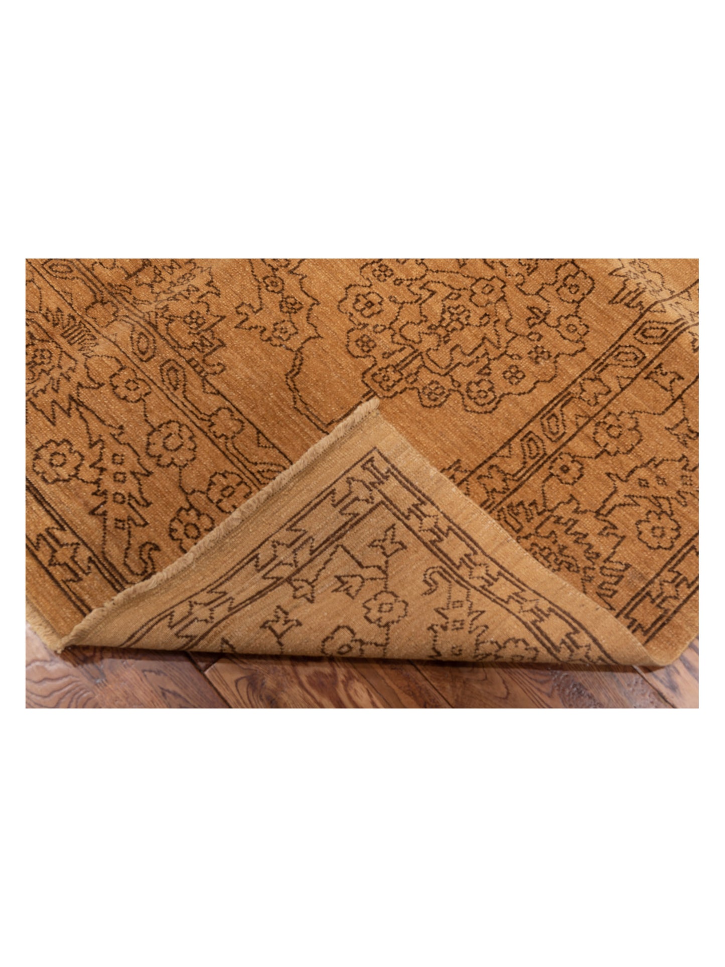 Defne Ruby Camel Brown 6.2x8.11 Hand Knotted Rug