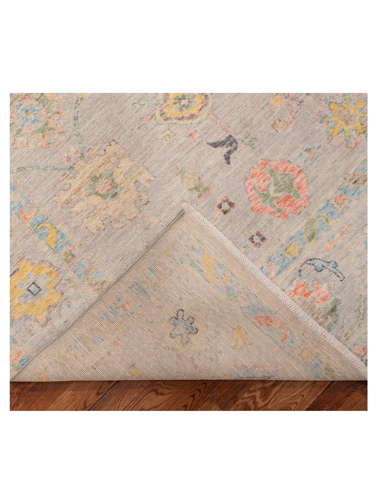 Anadol Oushak 151531 Light Gray Light Gray 8x9.11 Hand Knotted Rug