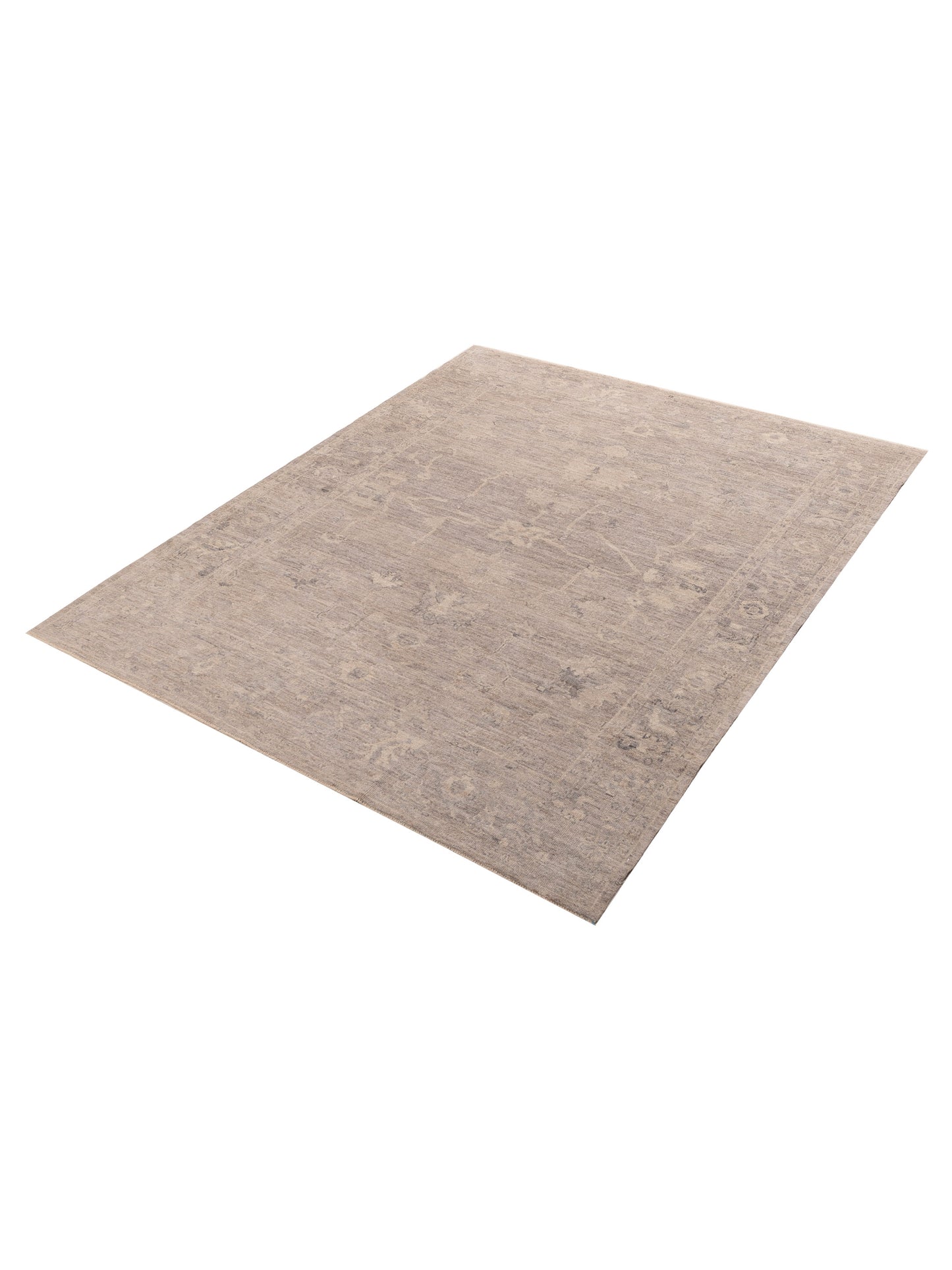 Angora Oushak 156039 Gray Gray 8.2x9.11 Hand Knotted Rug