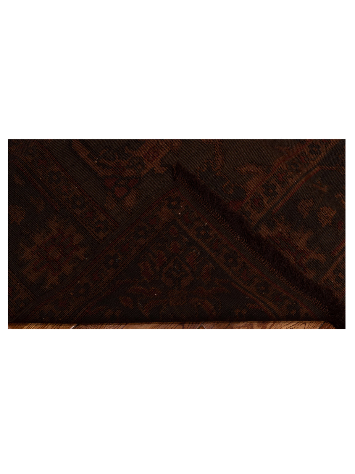Vintage 66467 Dark Brown 6.7x8.6 Hand Knotted Rug