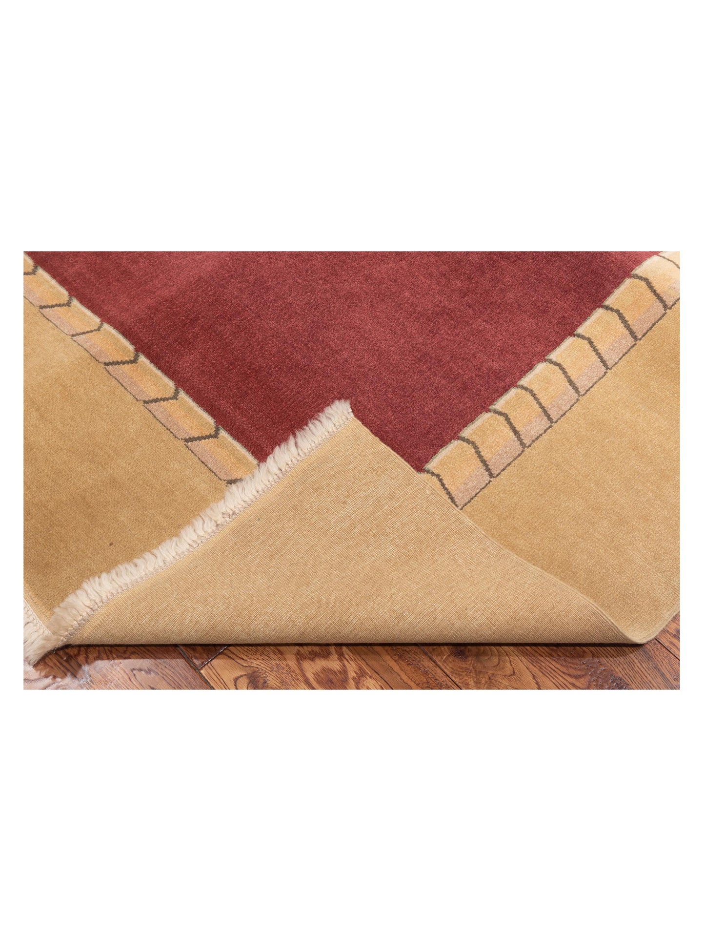 Antique Loom 117165 Burgundy Gold 6.9x8 Hand Knotted Rug