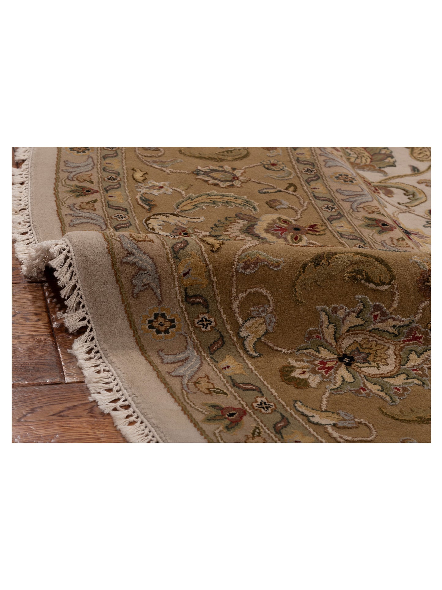 Imperial Silk 151679 Ivory Gold 10.1x10.1 Hand Knotted Rug