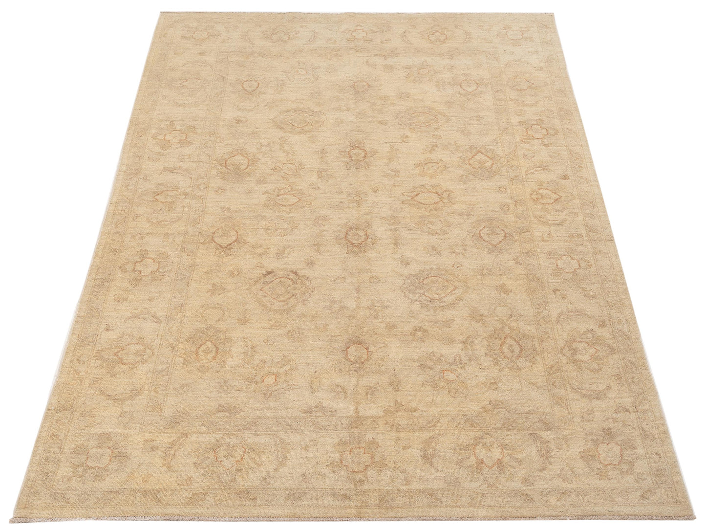 Sultan 119990 Cream Cream 5.9x9 Hand Knotted Rug