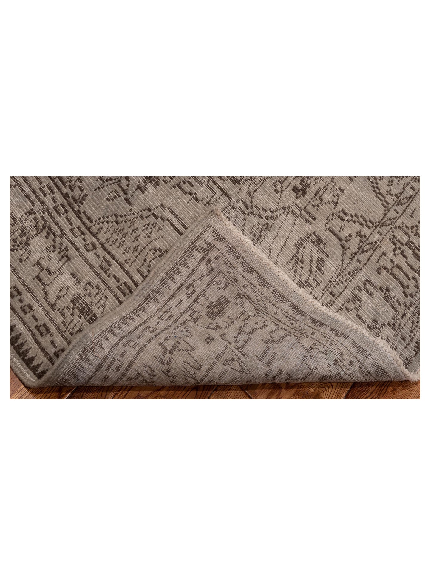 Vintage 111960 Silver 5.11x9.1 Hand Knotted Rug