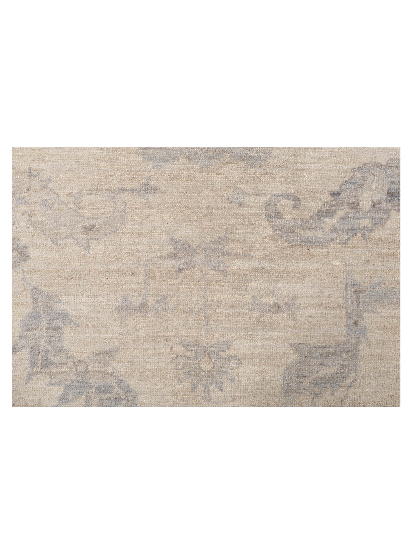 Angora Oushak 147159 Ivory Gray 11.3x14.3 Hand Knotted Rug