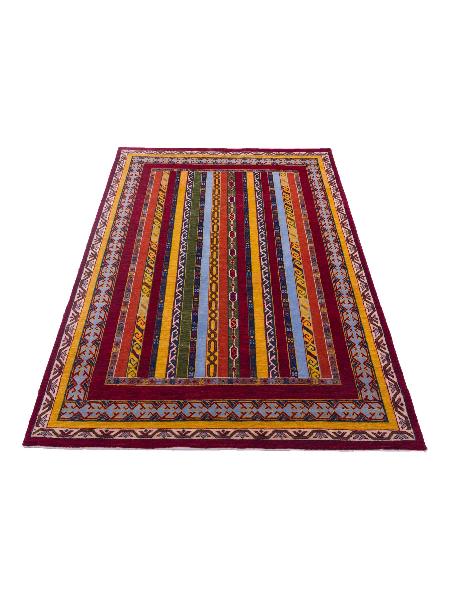 Shawl 112870 Multi 4.1x5.10 Hand Knotted Rug