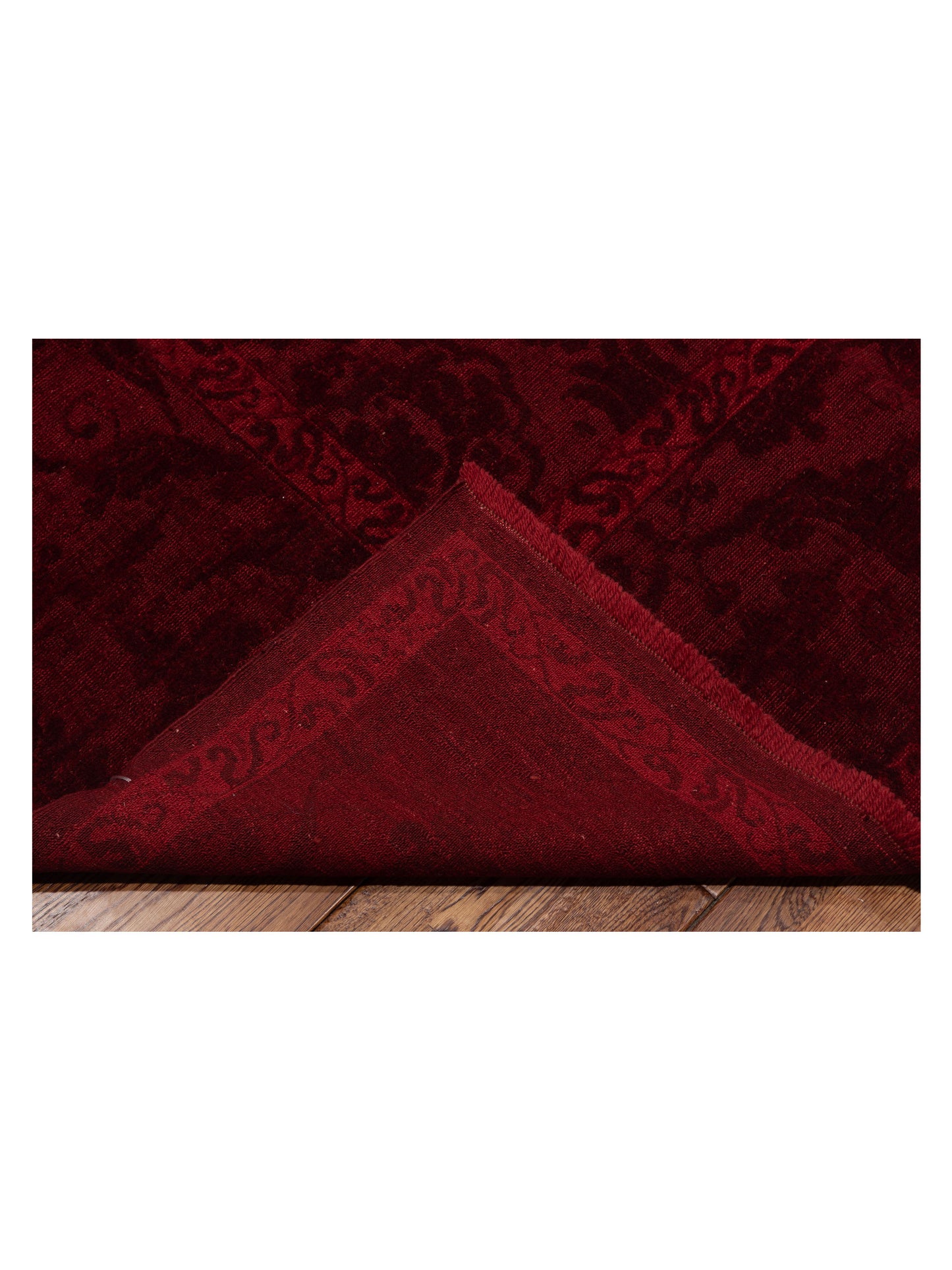 Color Bouquet 107554 Red Red 9.4x11.10 Hand Knotted Rug