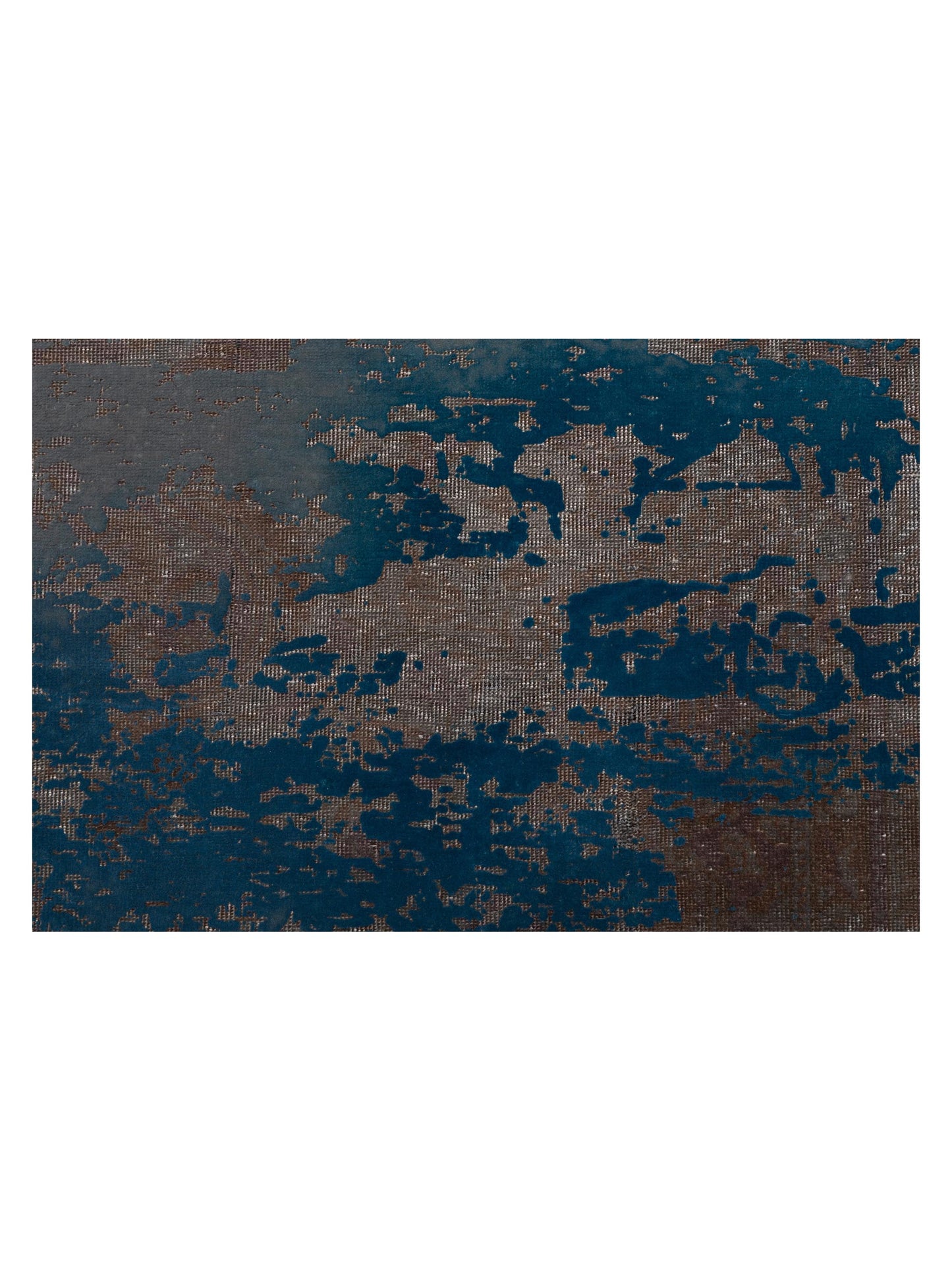 Vintage 112361 Gray Blue 6.6x9.4 Hand Knotted Rug