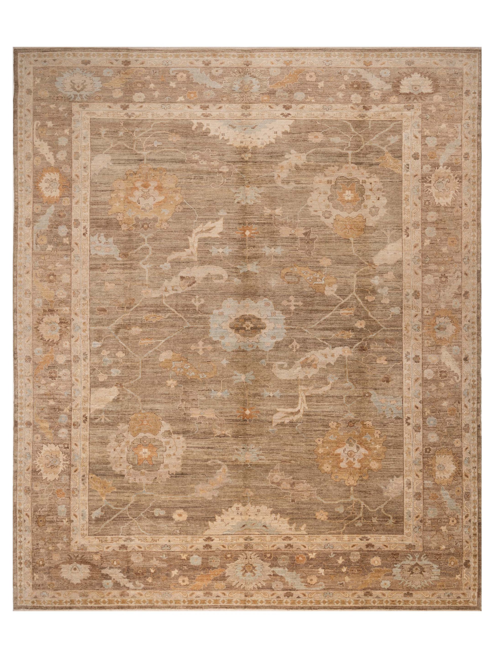 Anadol Angora Oushak  Green Brown Traditional