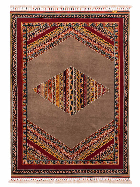 Rajpur Shawl  Brown Red Tribal