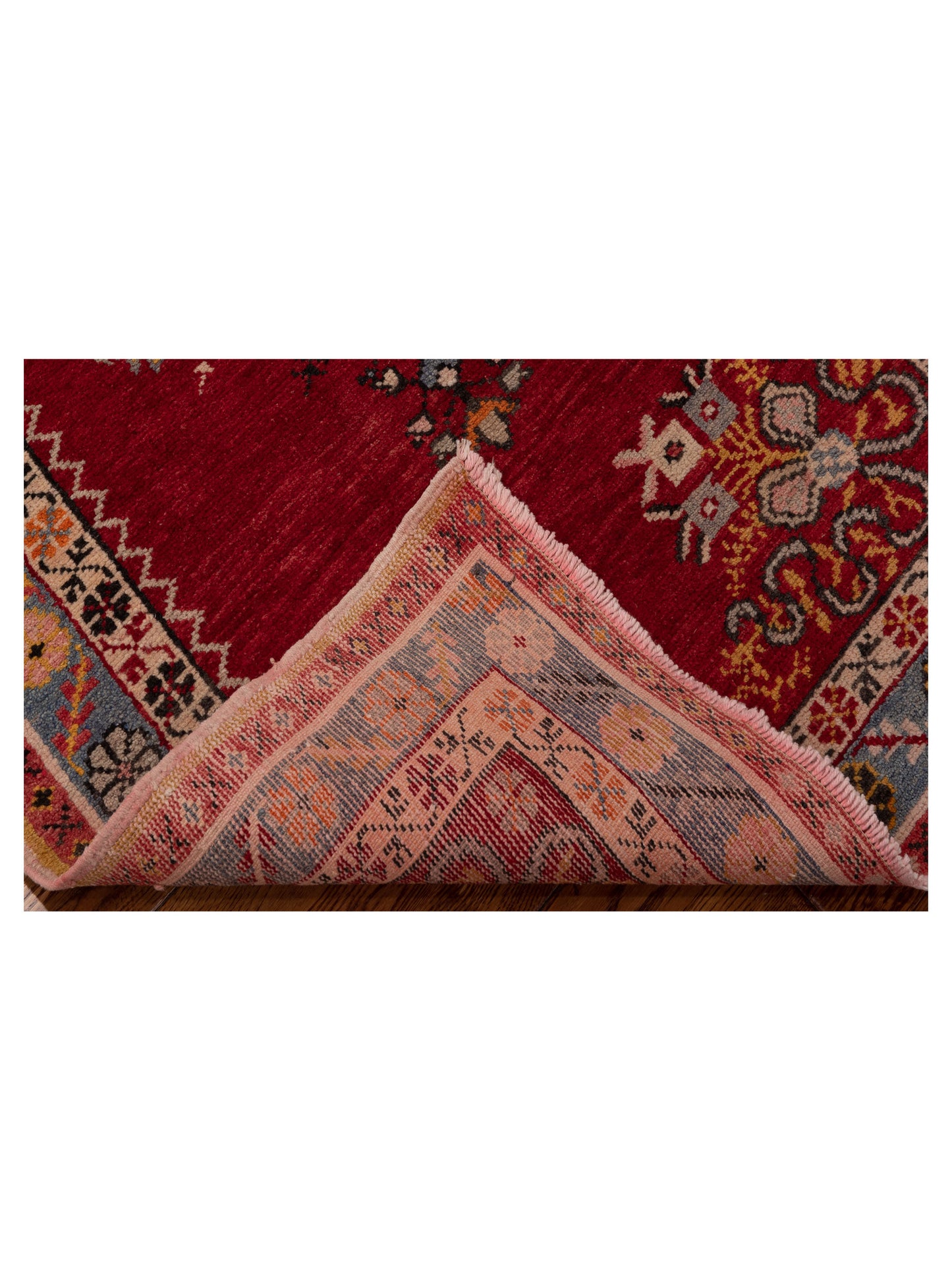 Old Anatolian 146707 Red Blue 3.1x5.10 Hand Knotted Rug
