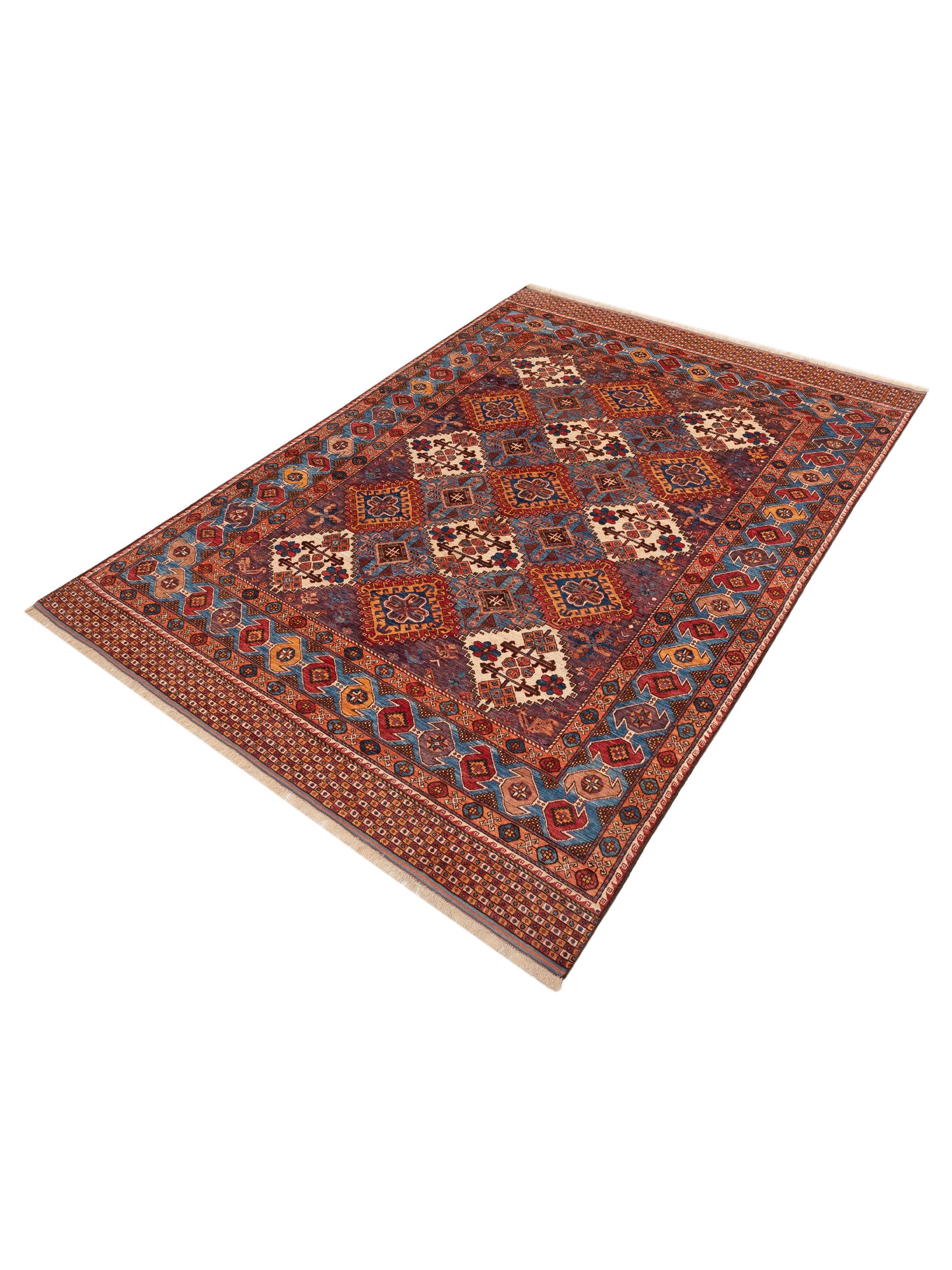 Sultan 152364 Purple Blue 9x12.9 Hand Knotted Rug