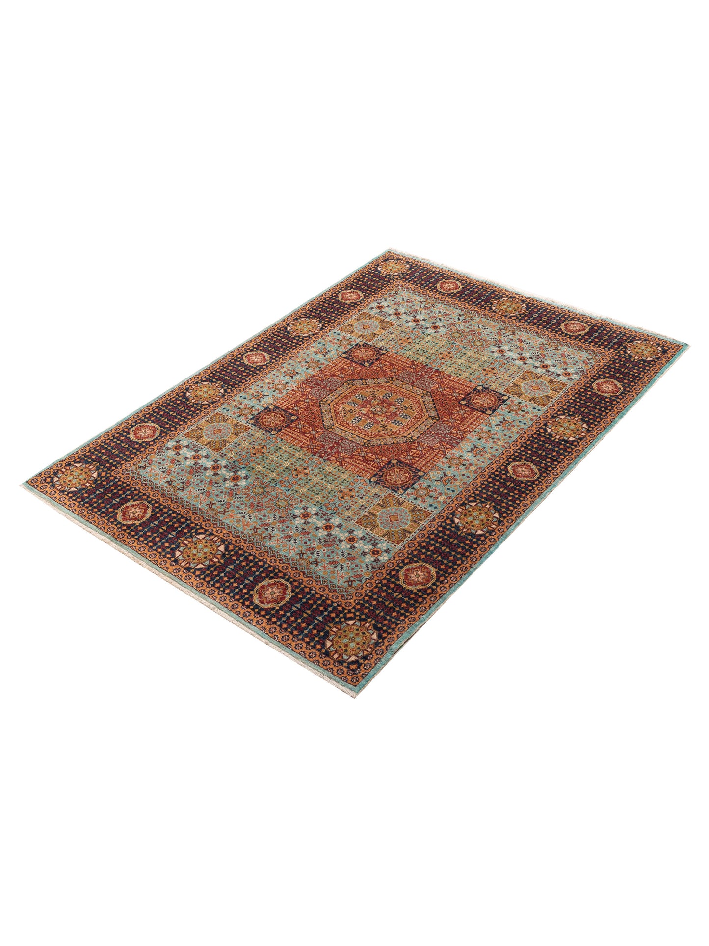 Artisan Mamluk 154617 Blue Black 5.9x8 Hand Knotted Rug