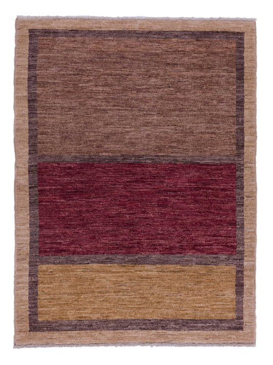 Rajpur Gabbeh  Brown Red Contemporary