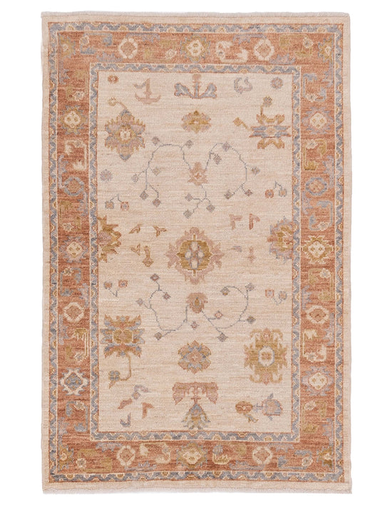 Anadol Angora Oushak  Ivory Red Traditional