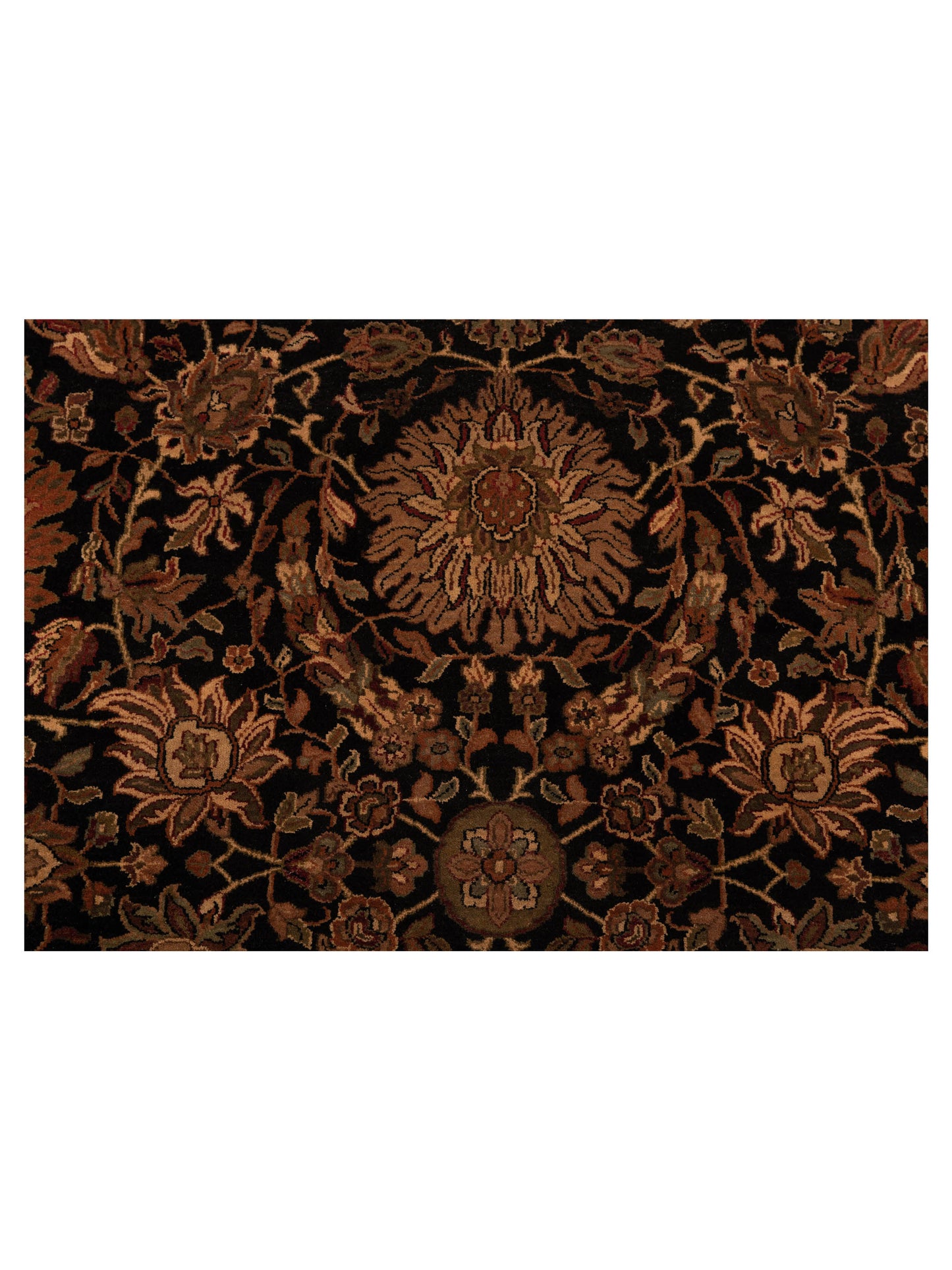 Crown 83703 Black Beige 9.3x12.3 Hand Knotted Rug