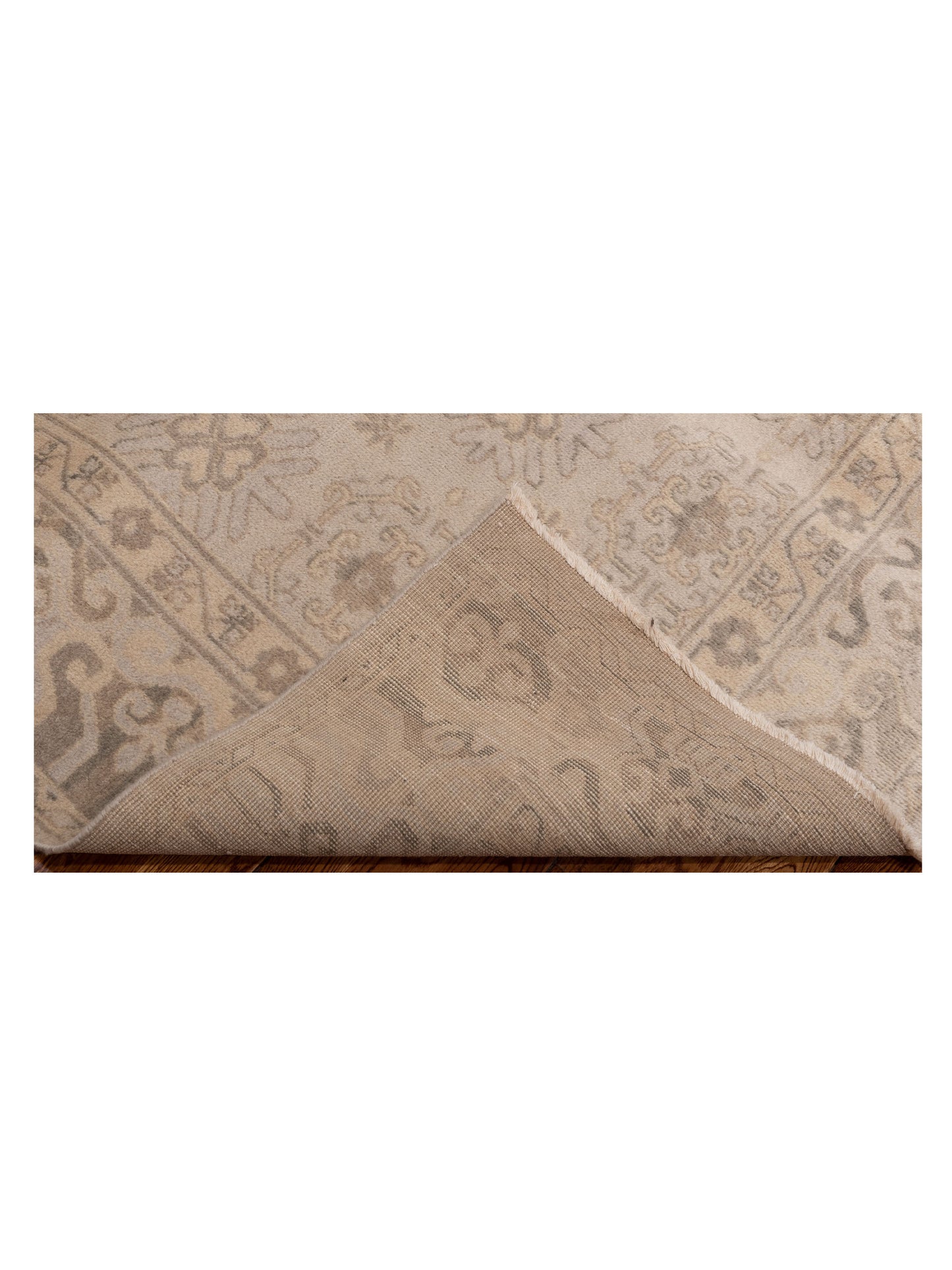 Evren 122214 Gray Gray 6.7x6.7 Hand Knotted Rug