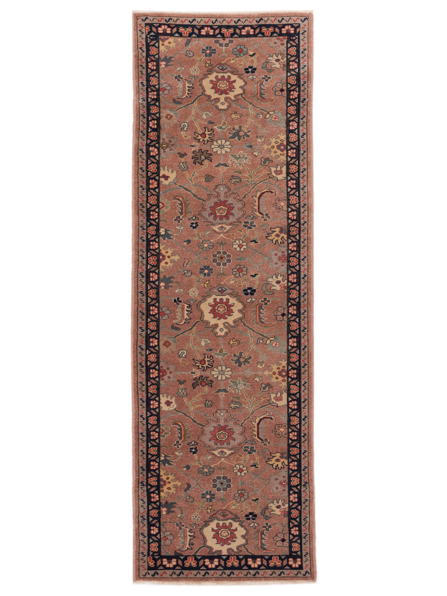 Pasha Antique Loom  Pink Navy Traditional
