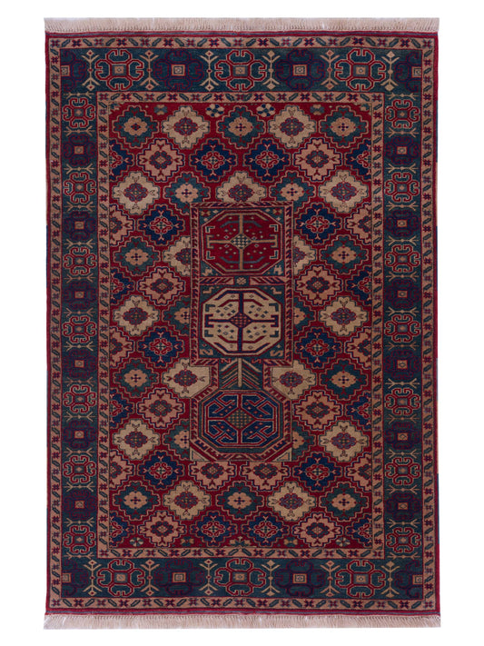 Pasha Turkish Shirwan  Red Green Traditional