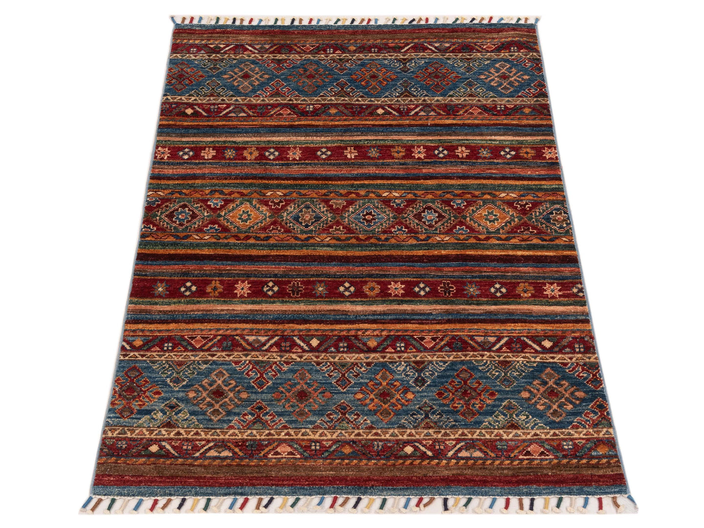 Khorjin 149073 Multi Multi 3.4x4.11 Hand Knotted Rug