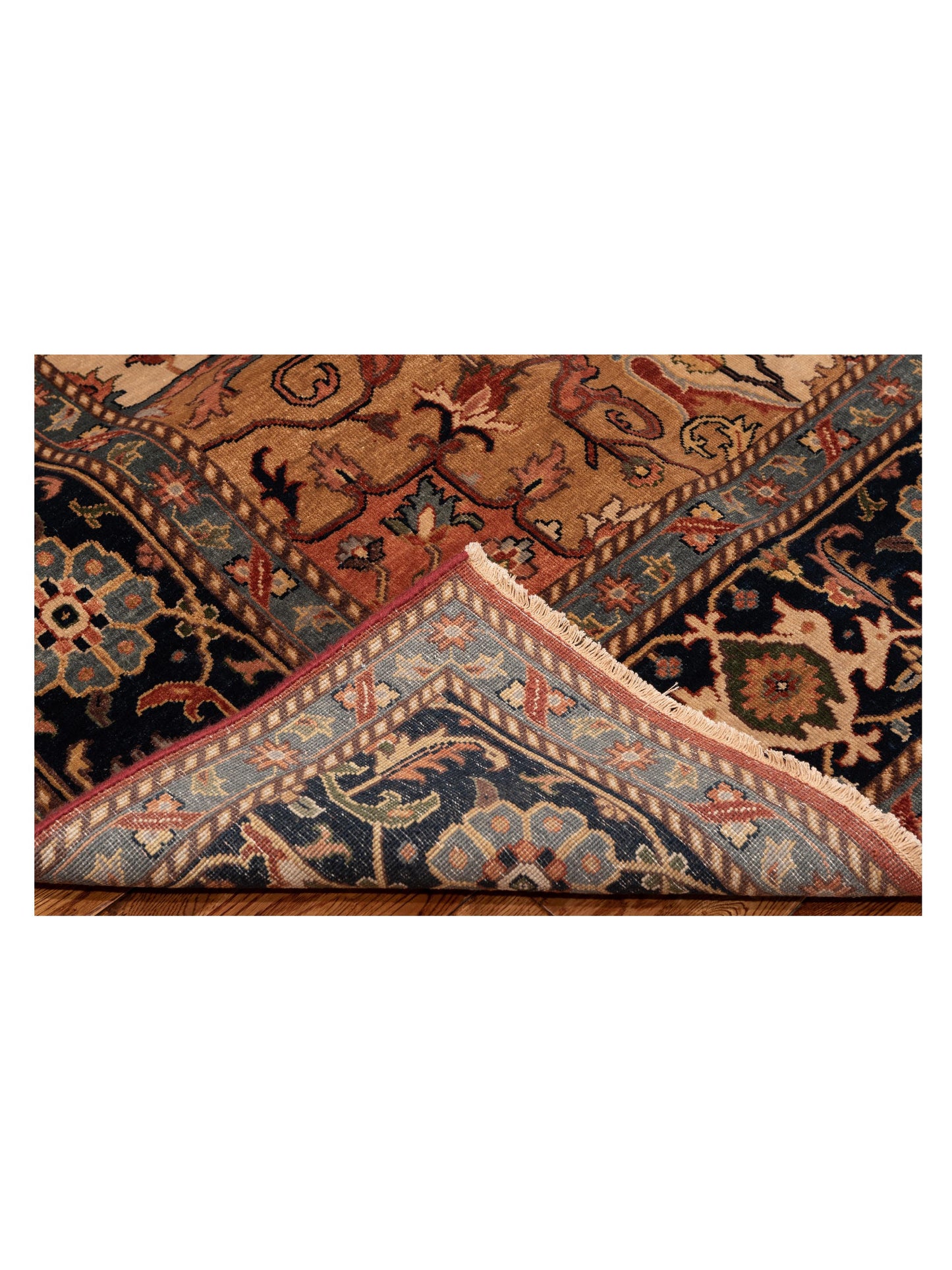 Antique Loom 147418 Ivory Red 6.10x9 Hand Knotted Rug