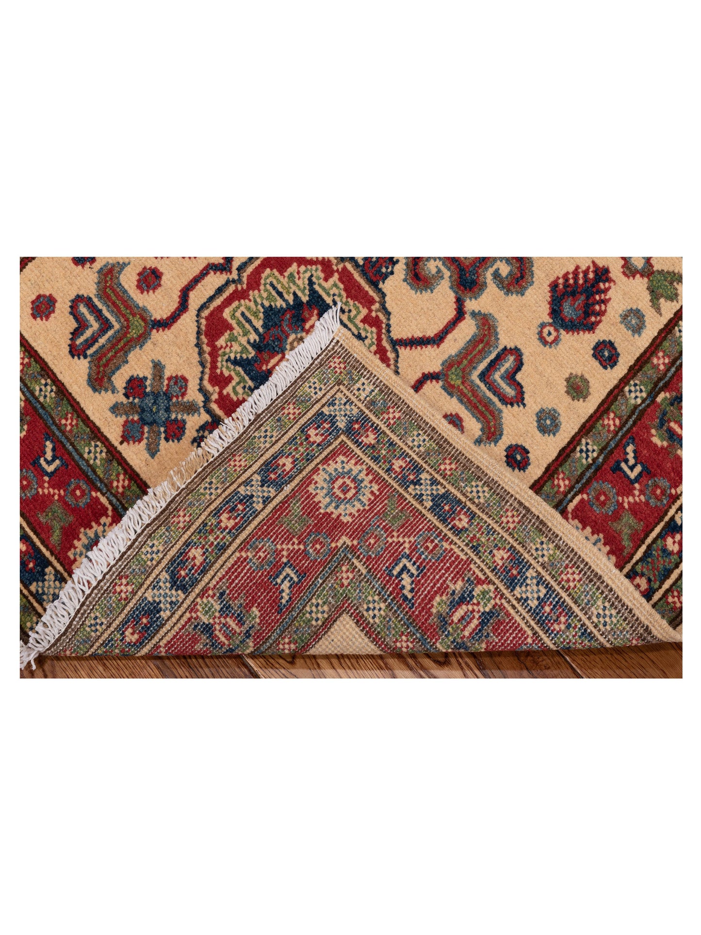 Kazak 148821 Ivory Red 2.8x4.1 Hand Knotted Rug