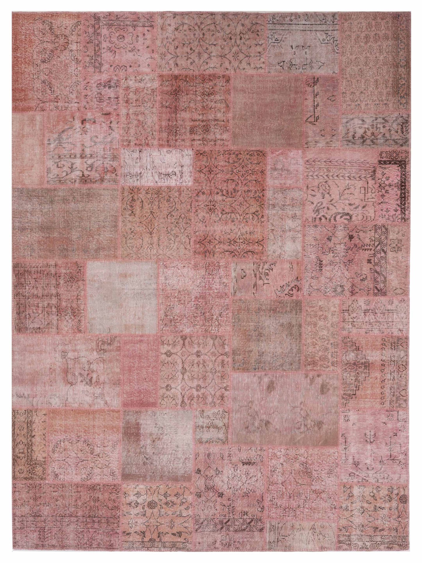 Pasha Turkish Vestige Patchwork  Pink  Contemporary