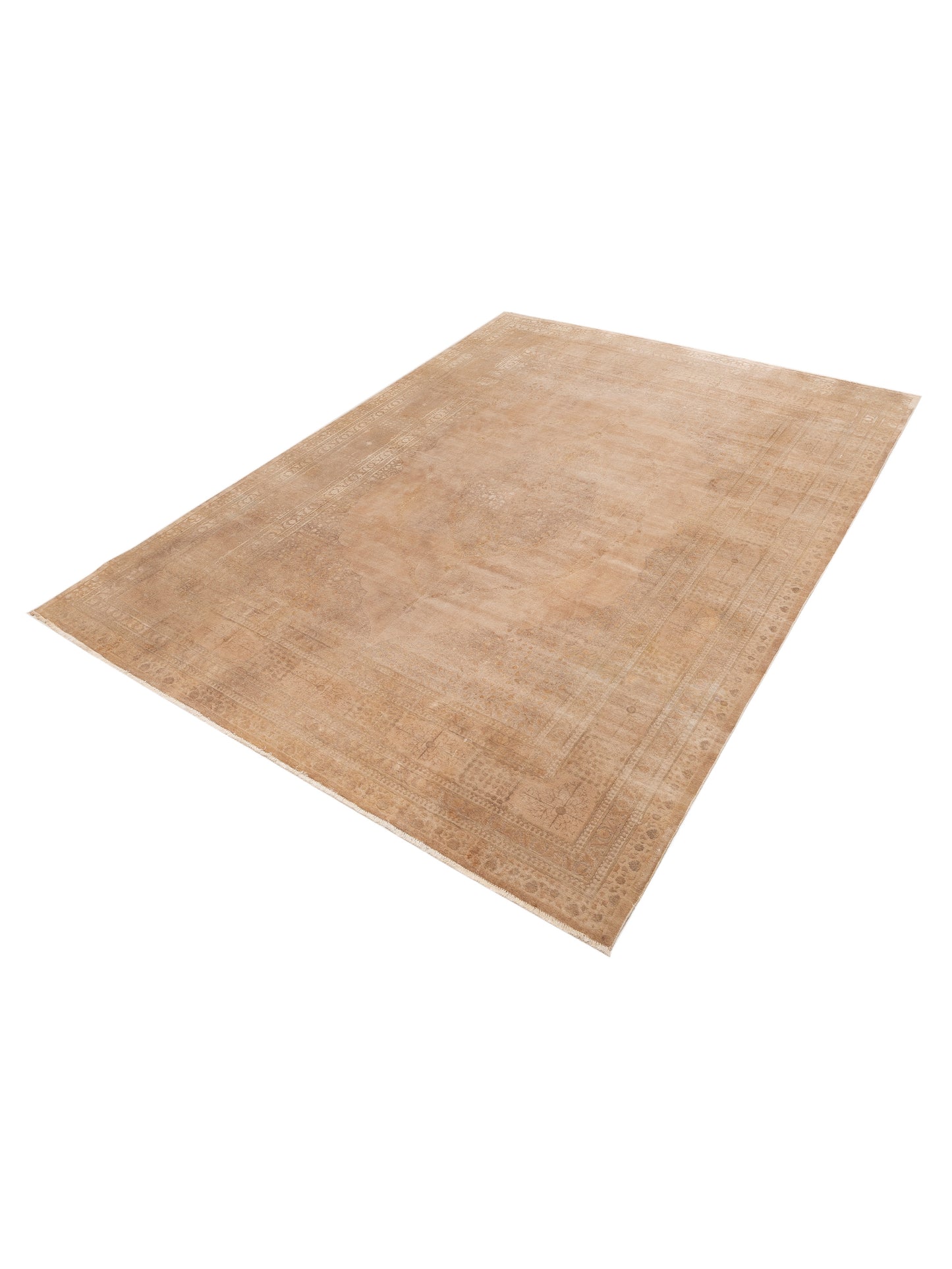 Vintage 111378 Yellow 10x13.11 Hand Knotted Rug