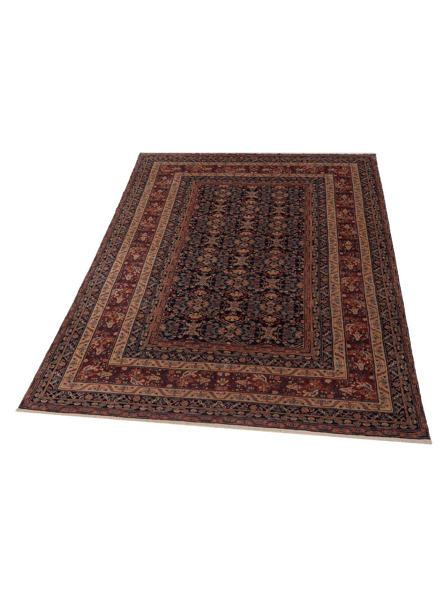 Antique Loom 110920 Navy Rust 9.3x12.1 Hand Knotted Rug
