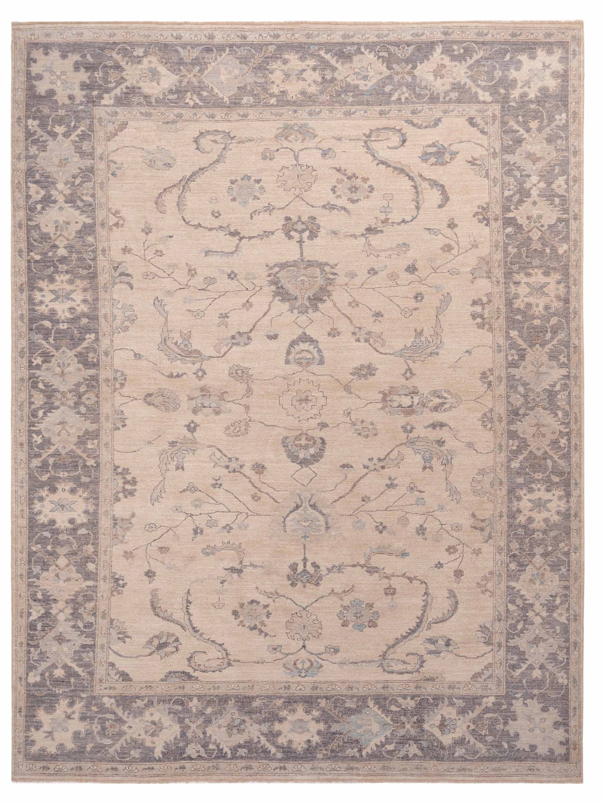 Anadol Angora Oushak  Ivory Gray Traditional