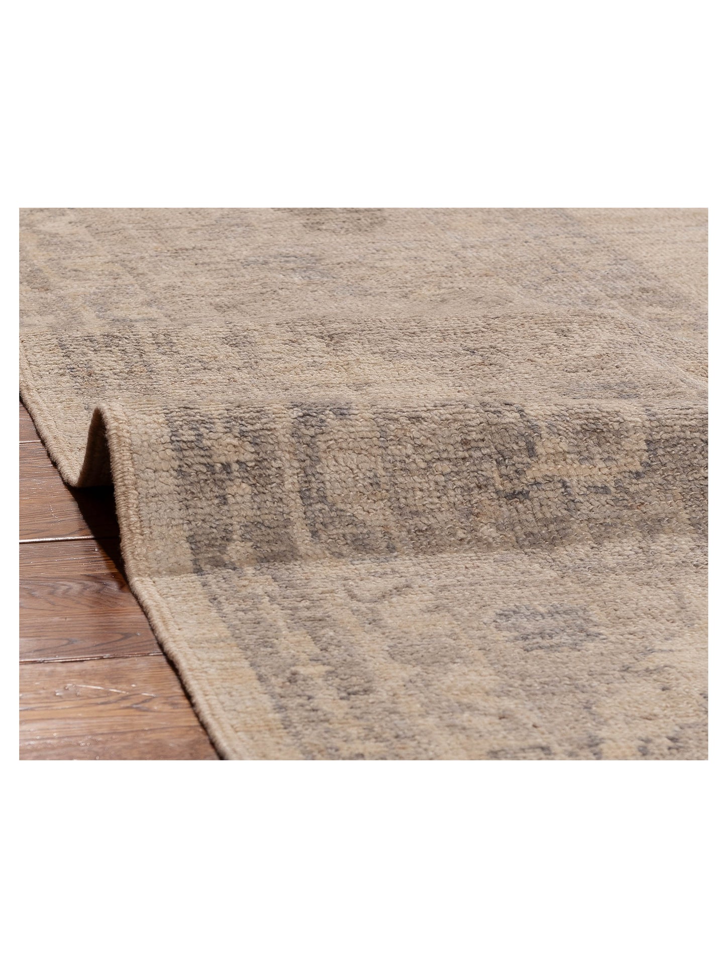 Angora Oushak 156060 Ivory Gray 11.7x15.3 Hand Knotted Rug