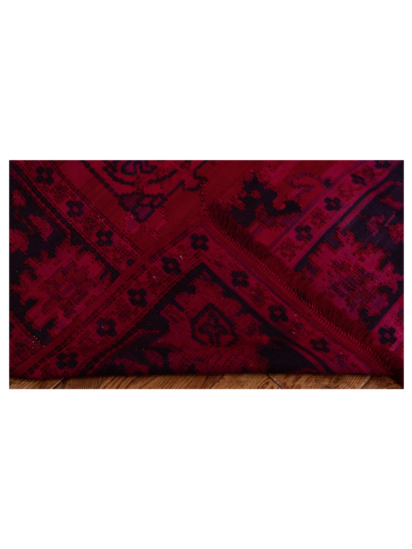 Vintage 108945 Red Red 6.6x8.7 Hand Knotted Rug