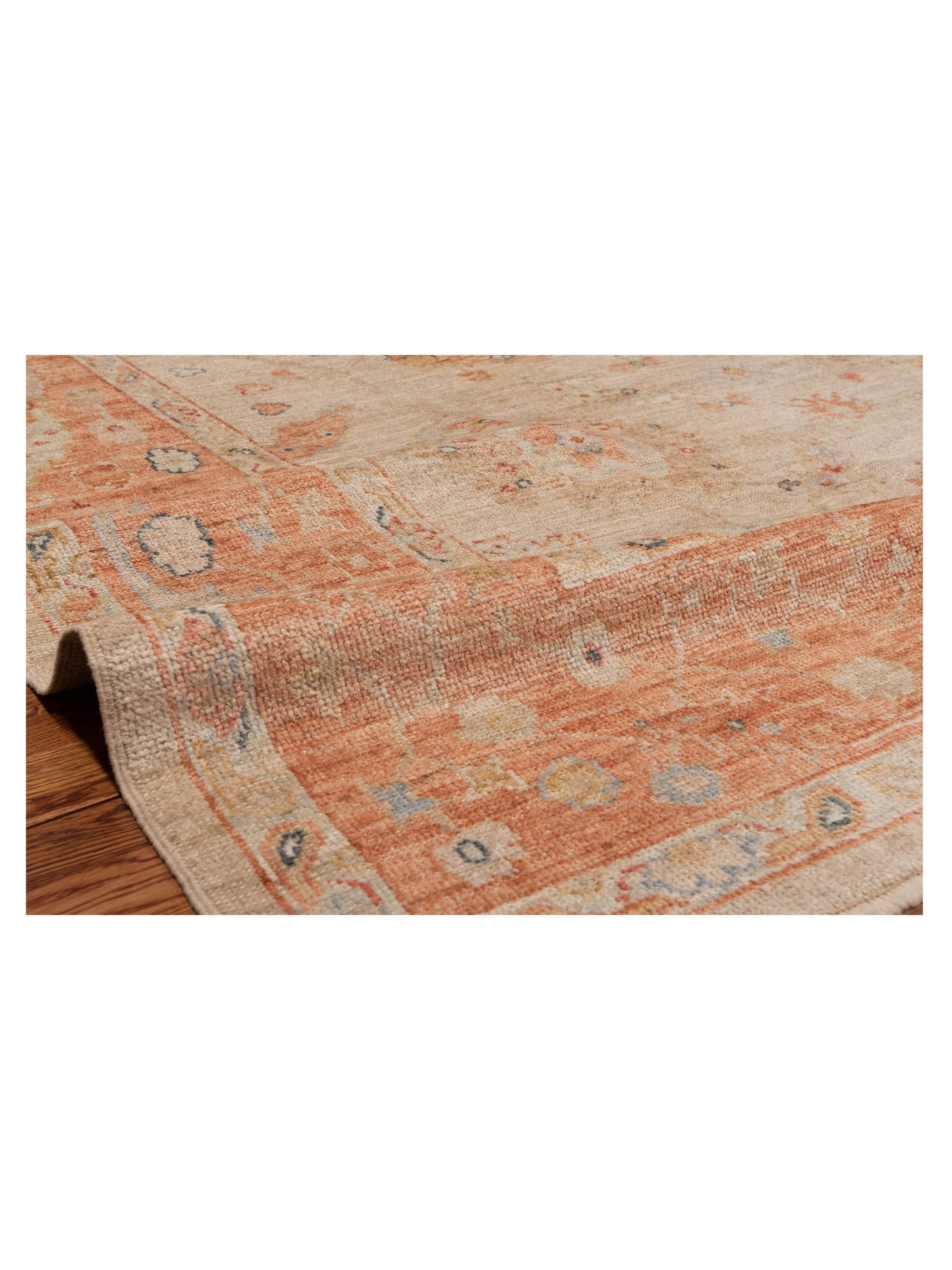 Angora Oushak 149511 Ivory Rust 8.2x.9.9 Hand Knotted Rug
