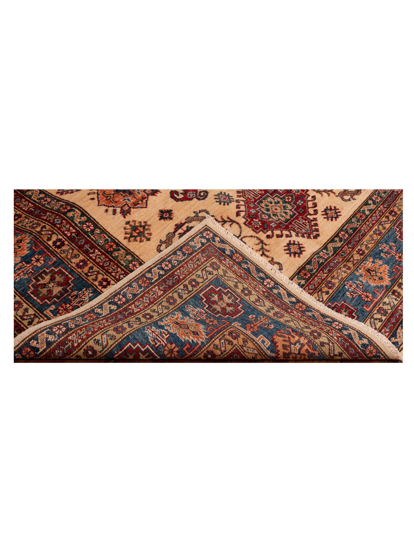 Kazak 148933 Ivory Navy 5.9x8.1 Hand Knotted Rug