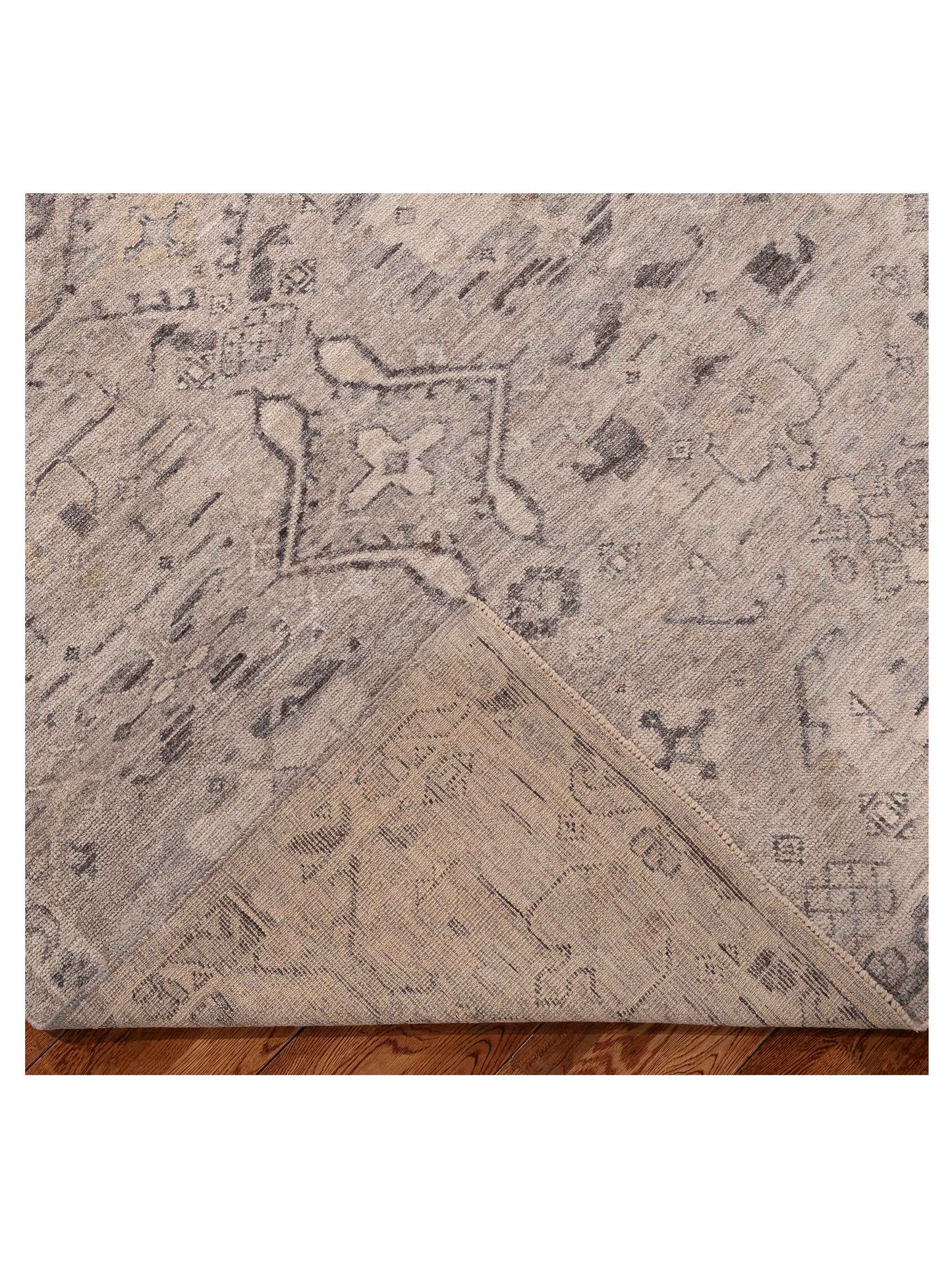 Angora Oushak 156194 Gray Gray 8x9.8 Hand Knotted Rug