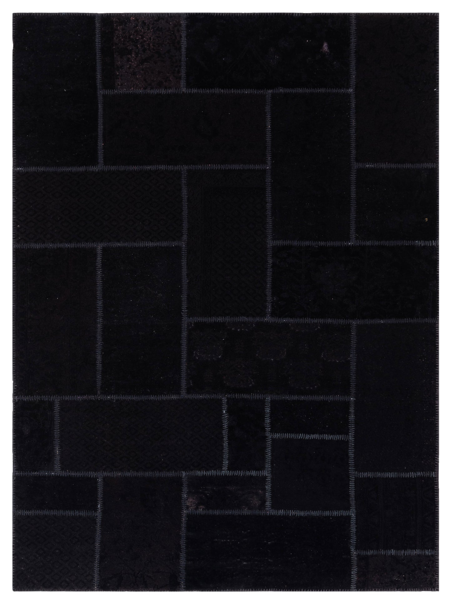 Pasha Turkish Vestige Patchwork  Black  Contemporary