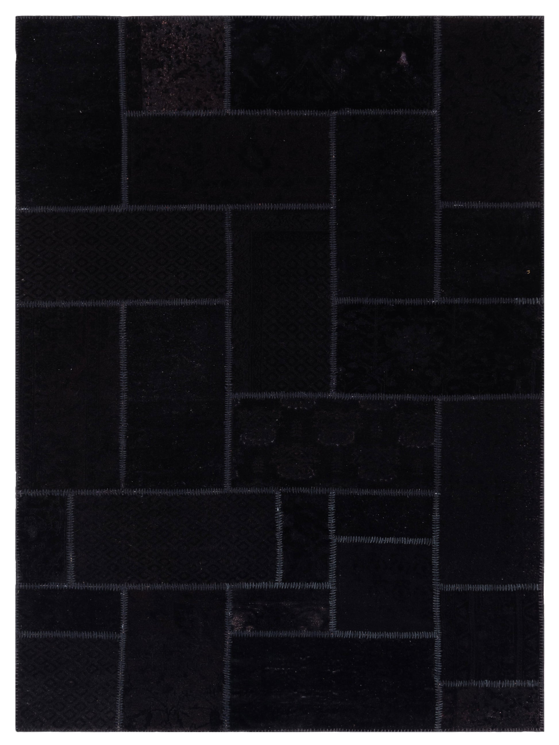 Pasha Turkish Vestige Patchwork  Black  Contemporary