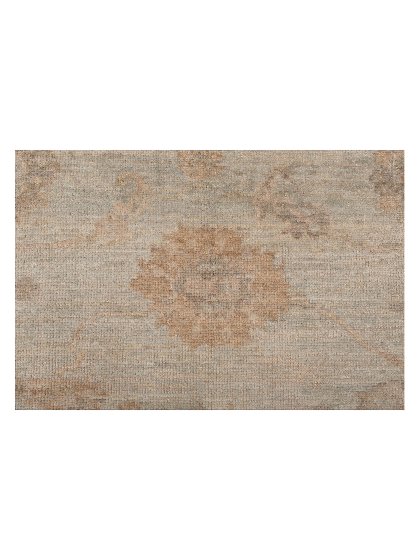 Angora Oushak 128139 Ice Blue Beige 6.2x11.1 Hand Knotted Rug