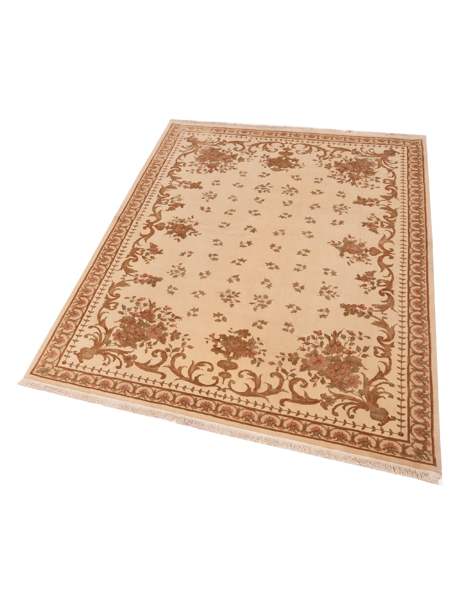 Magnolia 103735 Cream Cream 5.8x7.10 Hand Knotted Rug