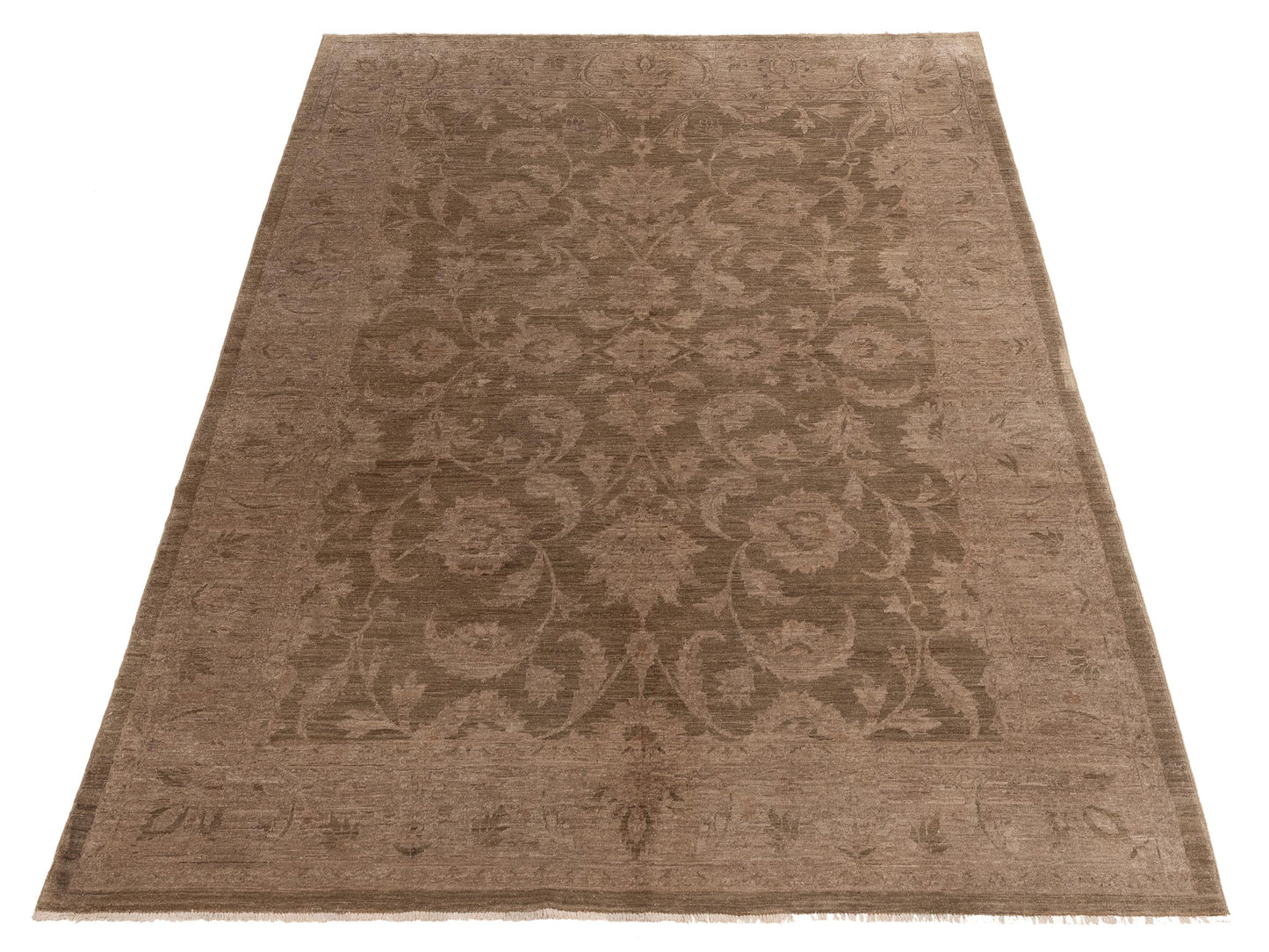 Sultan 92299 Green Silver 8x9.11 Hand Knotted Rug