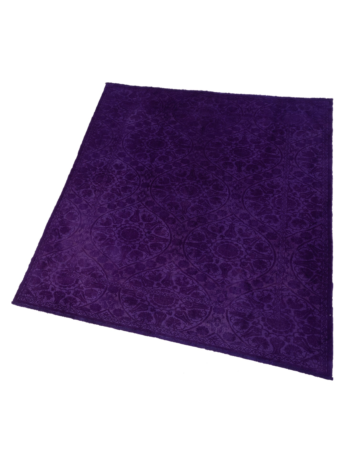 Color Bouquet 109176 Purple Purple 8.3x9.9 Hand Knotted Rug