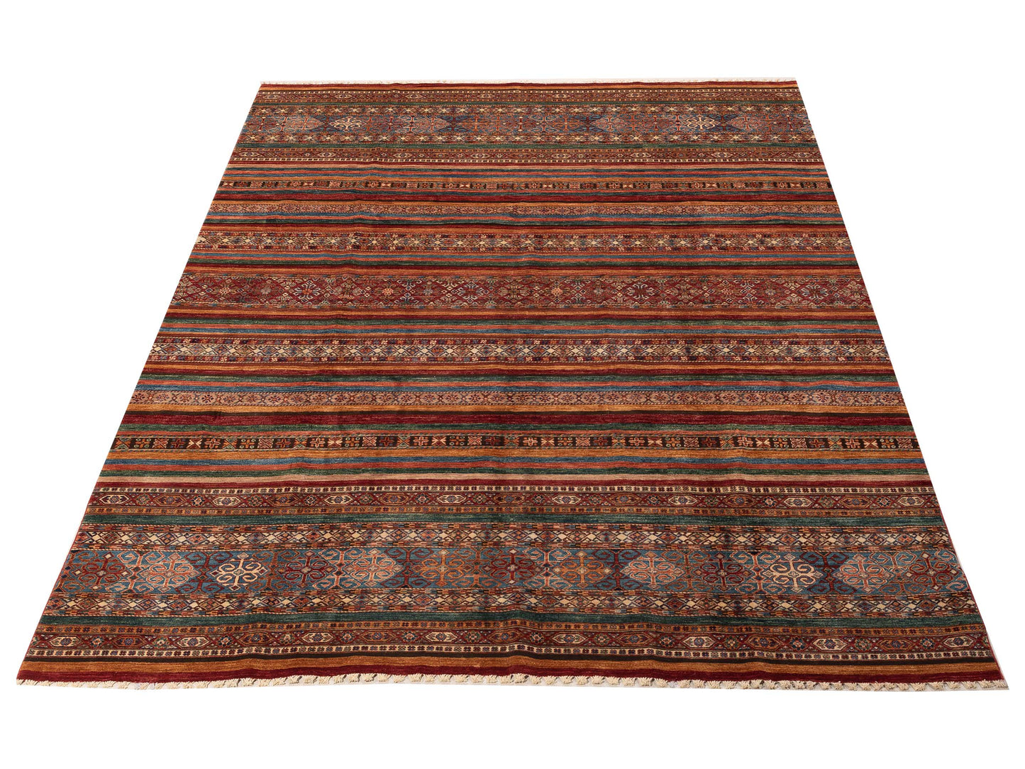 Khorjin 156188 Multi Multi 9.1x11.9 Hand Knotted Rug