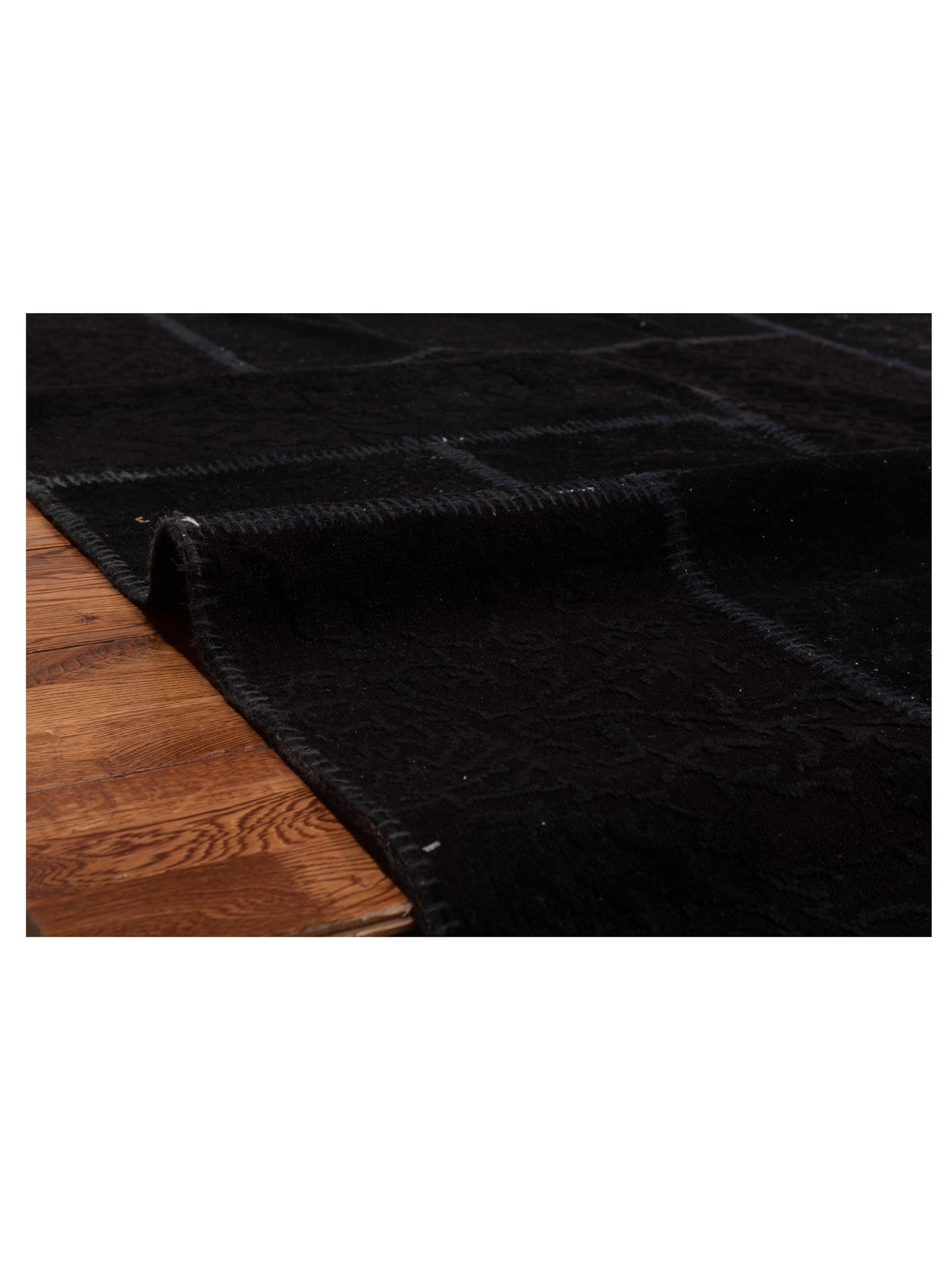 Turkish Vestige Patchwork 109492 Black 6.6x9.10 Hand Knotted Rug