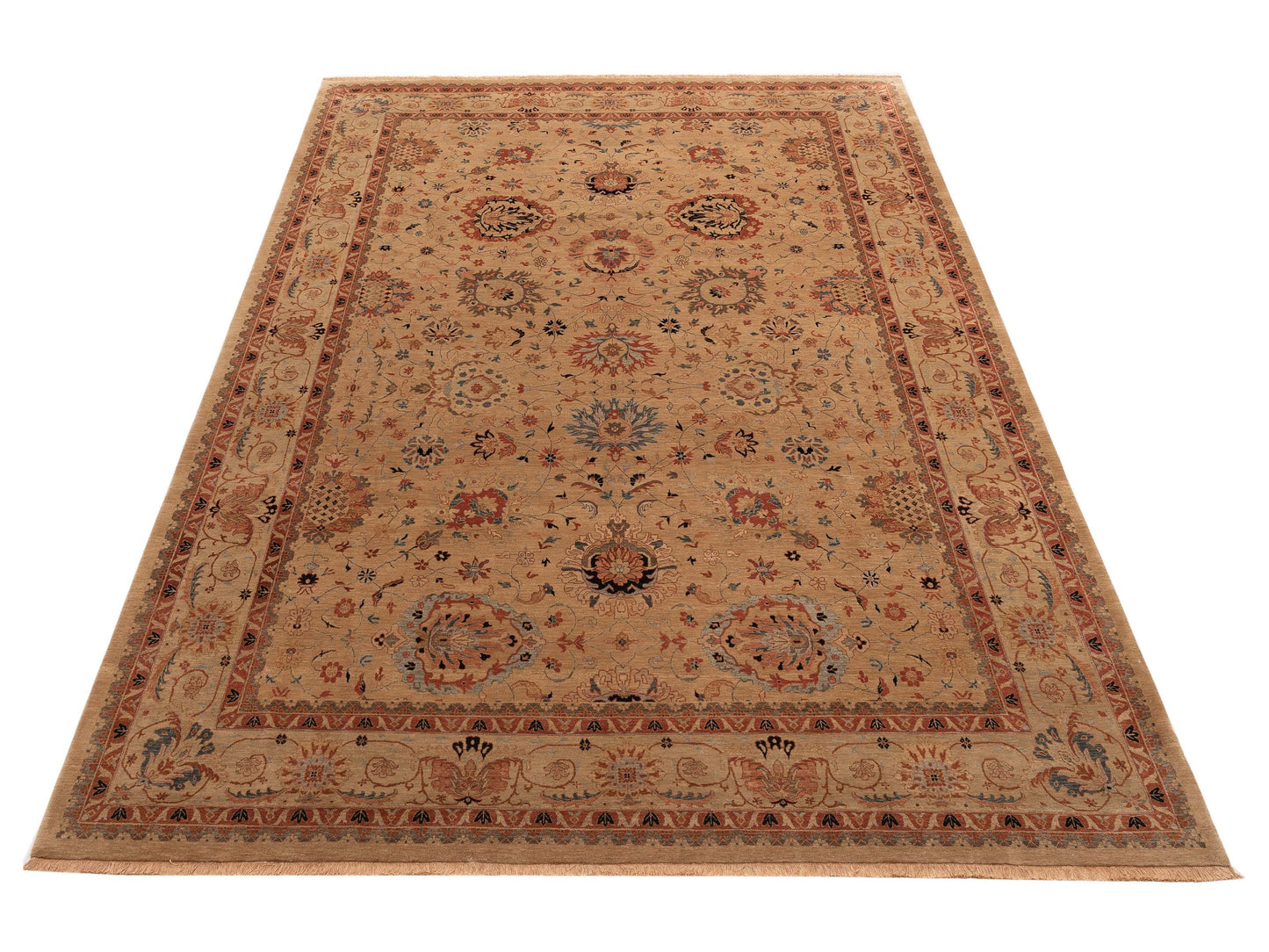 Sivas 90783 Light Brown Beige 9.11x13.10 Hand Knotted Rug