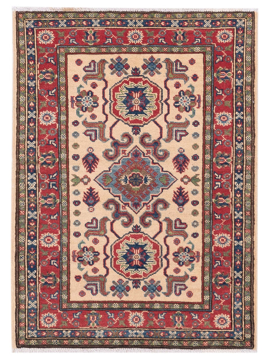 Nomad Kazak  Ivory Red Traditional