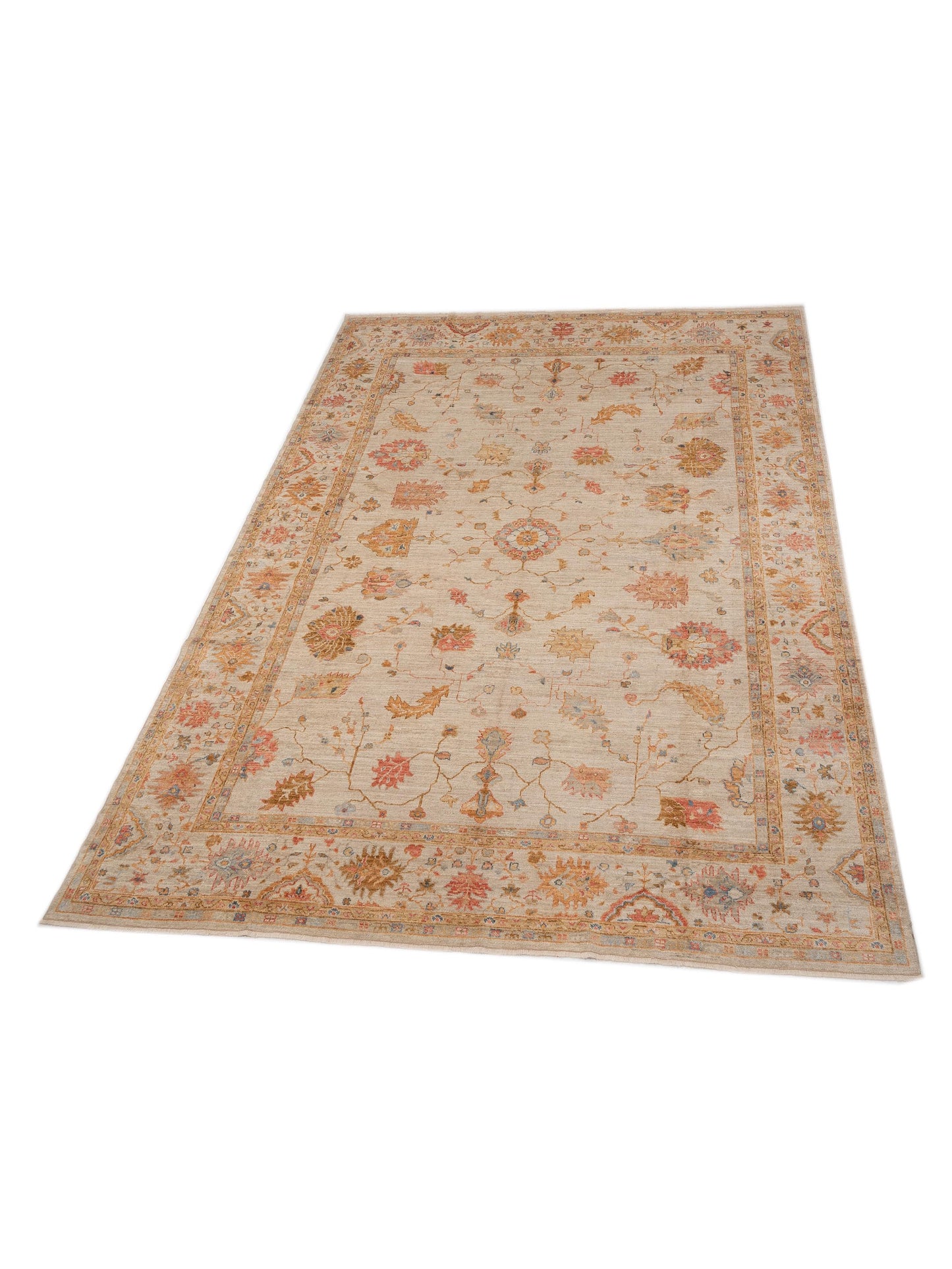 Angora Oushak 149410 Ivory Ivory 11.3x14.10 Hand Knotted Rug