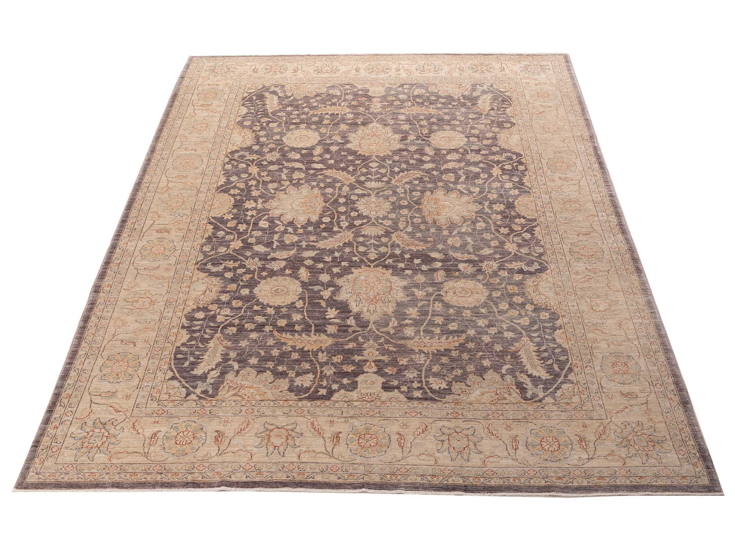 Sultan 156034 Purple Beige 9.2x11.11 Hand Knotted Rug
