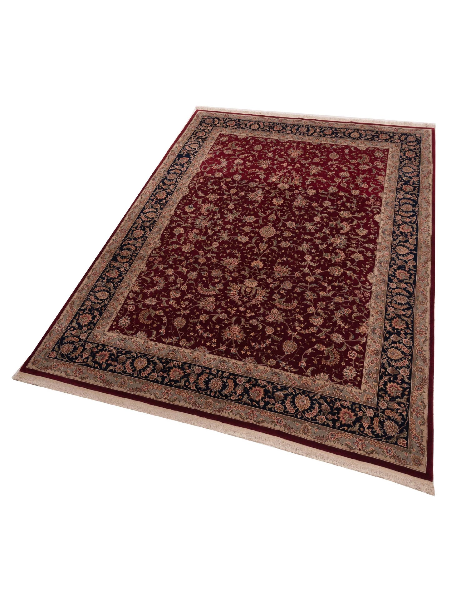 Magnolia 121085 Red Navy 9.1x12.9 Hand Knotted Rug