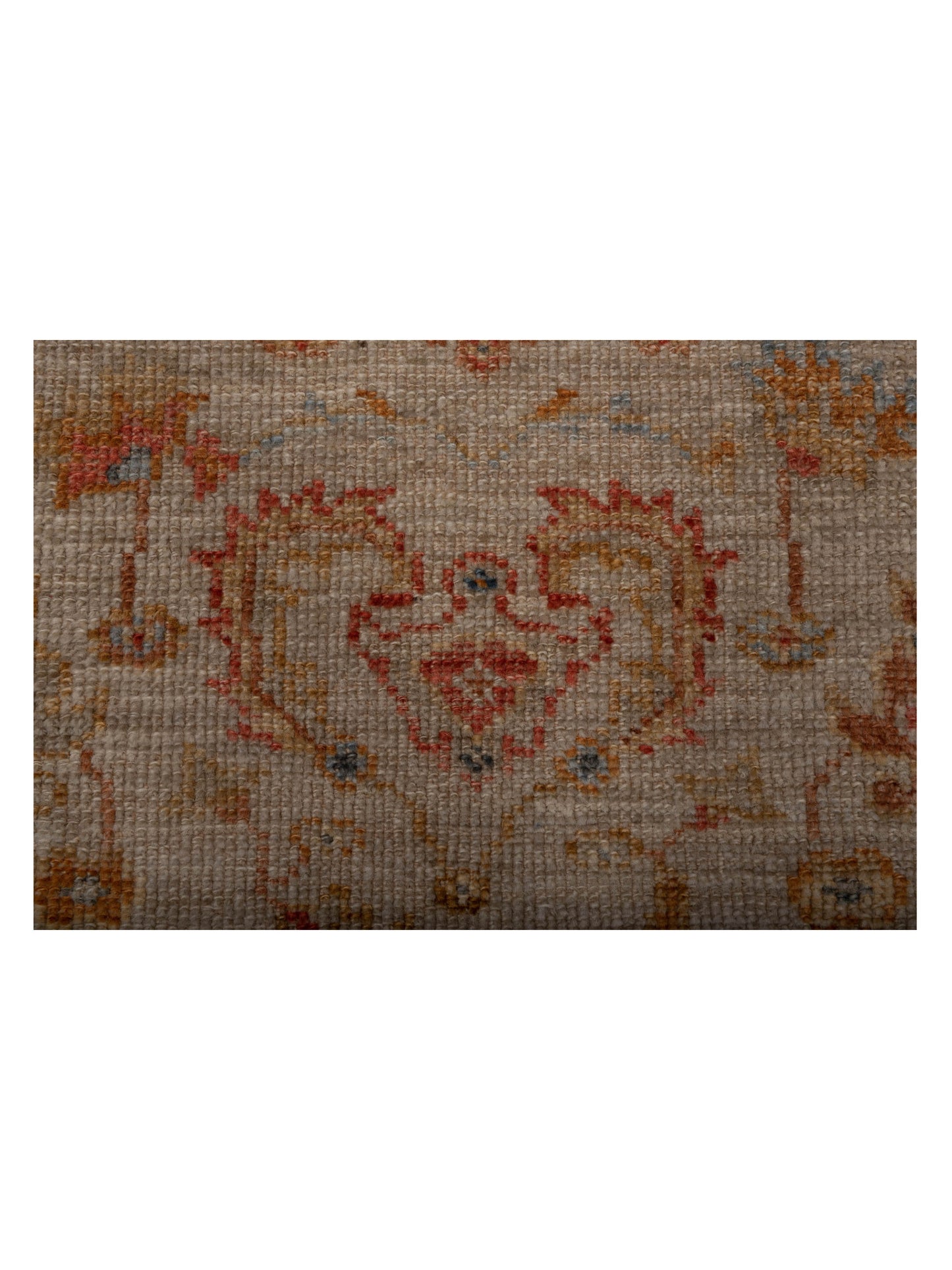 Angora Oushak 146497 Ivory Ivory 2.7x13.8 Hand Knotted Rug